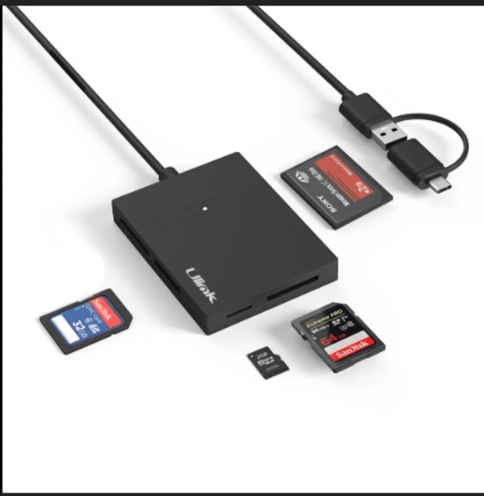 LECTOR DE MEMORA UNIVERSAL USB 3.0 5 EN 1 ULINK 1