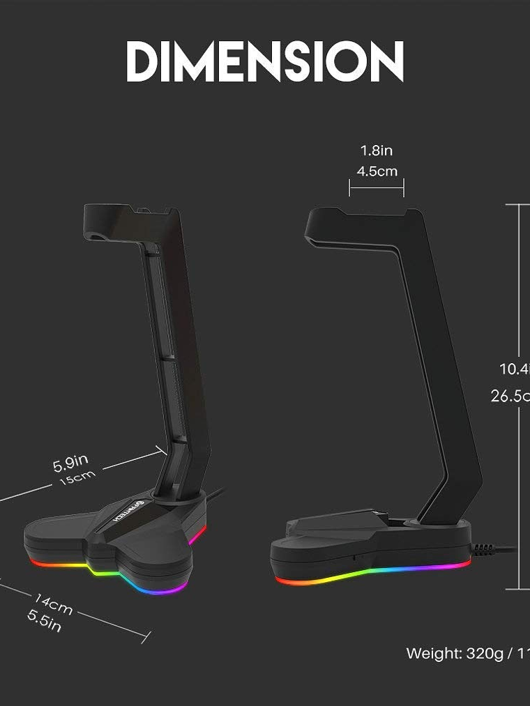 SOPORTE AUDIFONO FANTECH NEGRO 2