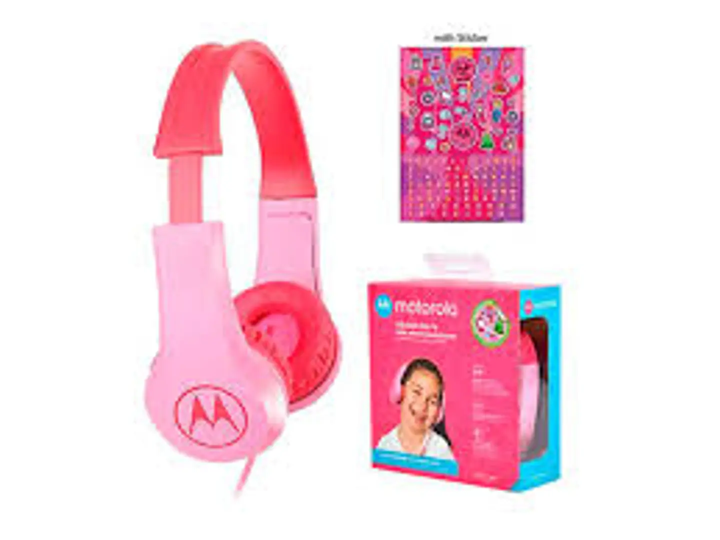 AUDIFONO MOTOROLA KIDS CABLE ROSADO 1