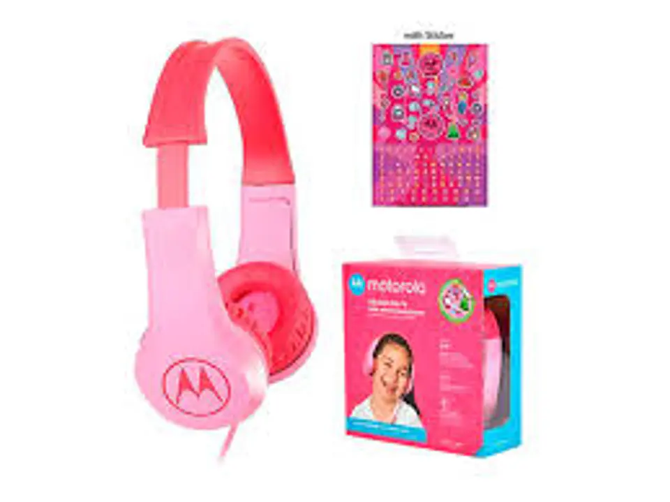 AUDIFONO MOTOROLA KIDS CABLE ROSADO 1