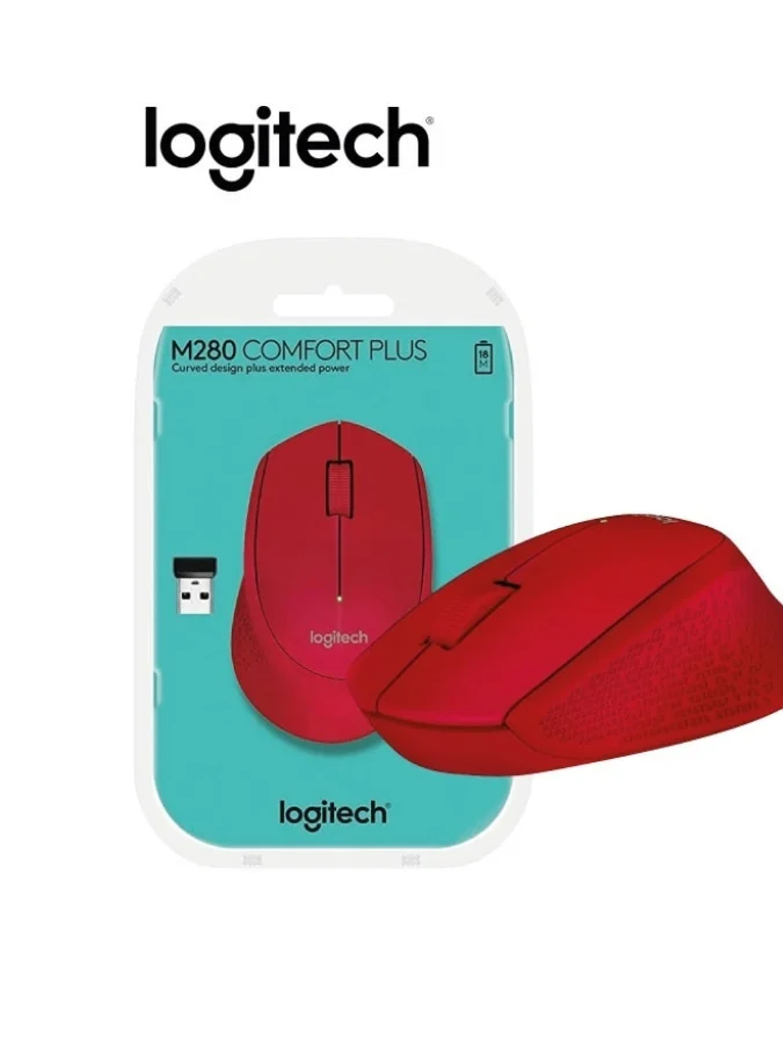 MOUSE LOGITECH M280 ROJO 1