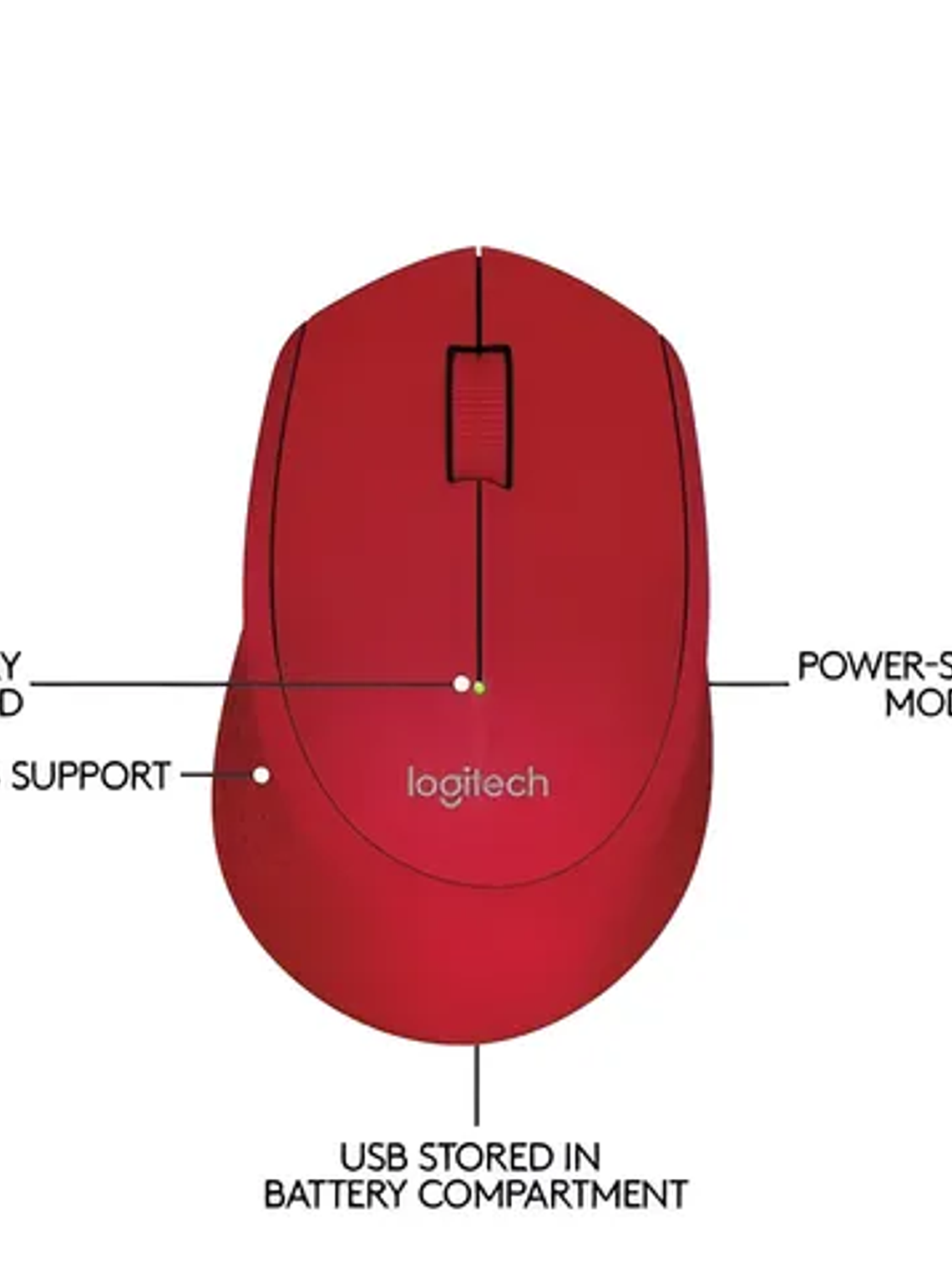MOUSE LOGITECH M280 ROJO 3