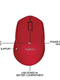 MOUSE LOGITECH M280 ROJO - Miniatura 3