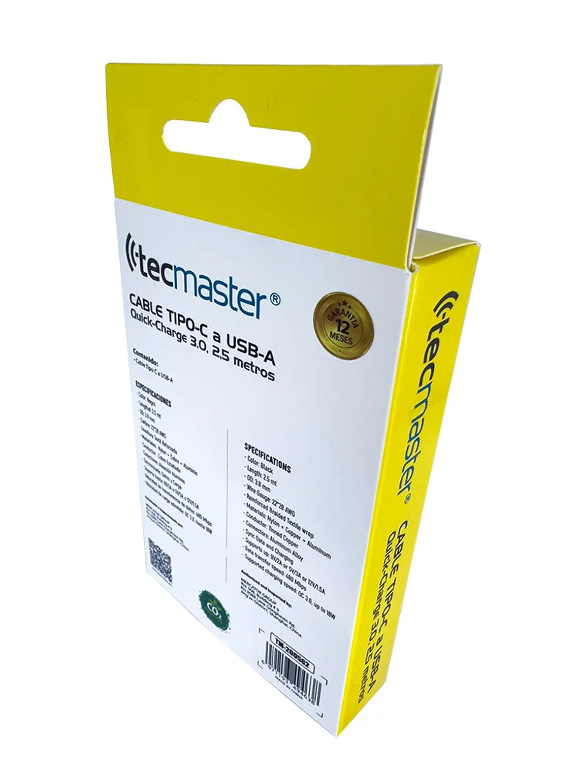 CABLE USB A TIPO C TECMASTER 3.0/ 2.5 MTS 2