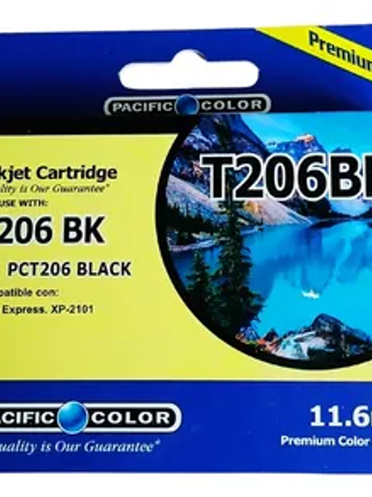 TINTA PACIFIC COLOR T206 BK 1