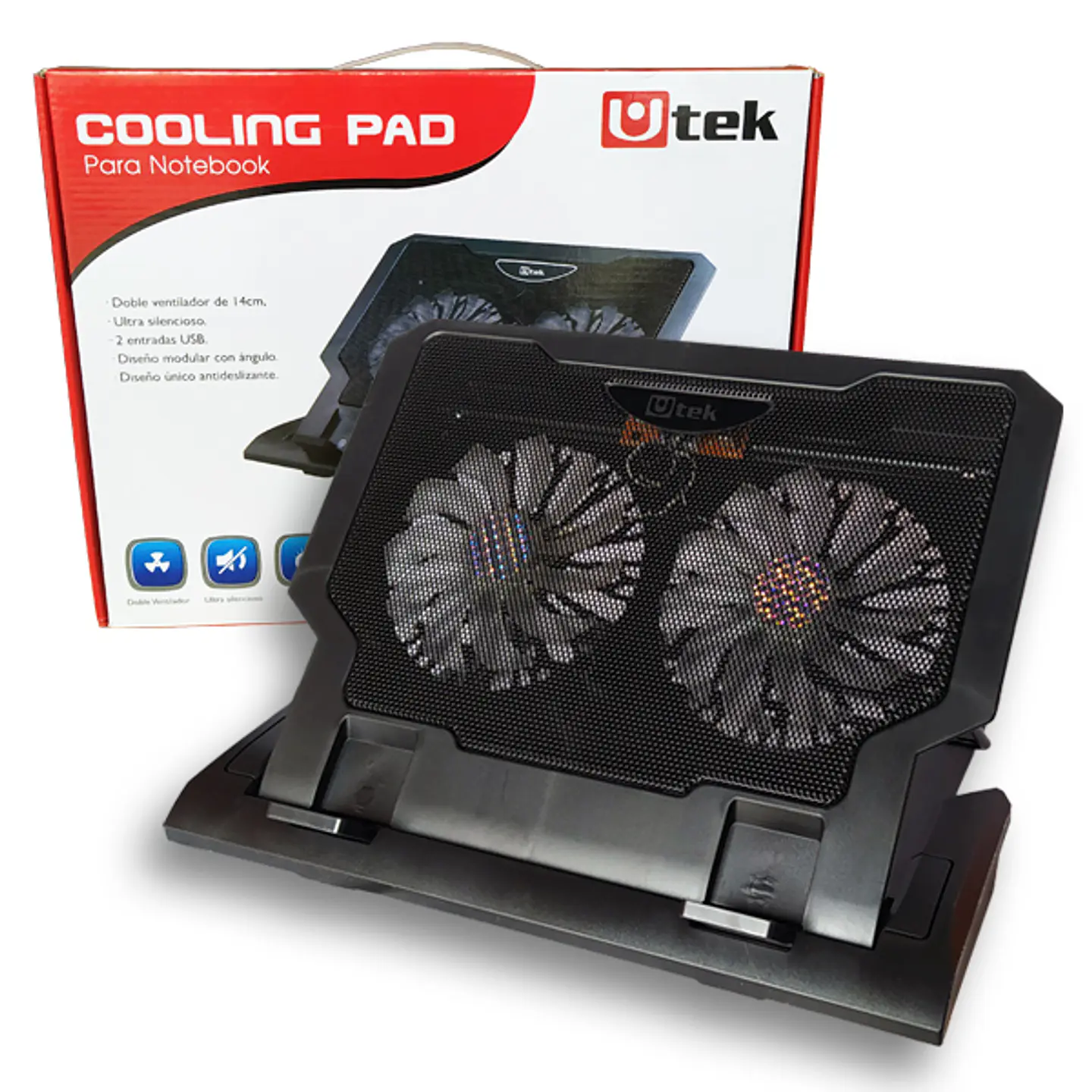 COOLING PAD UTEK 2 VENTILADORES 1