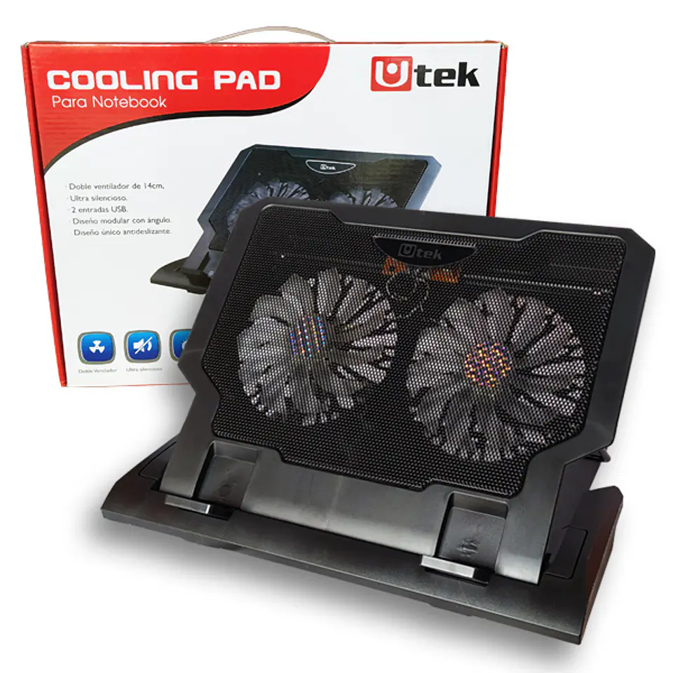 COOLING PAD UTEK 2 VENTILADORES 1