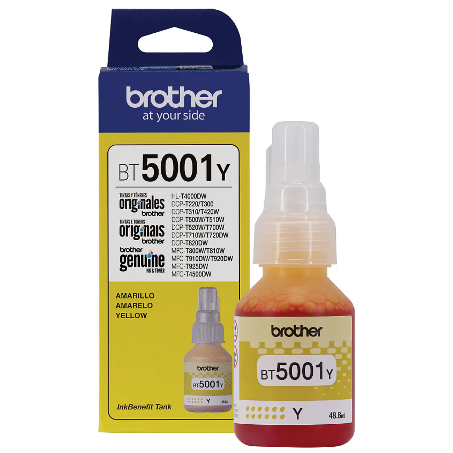 TINTA BROTHER BT5001 AMARILLO 1