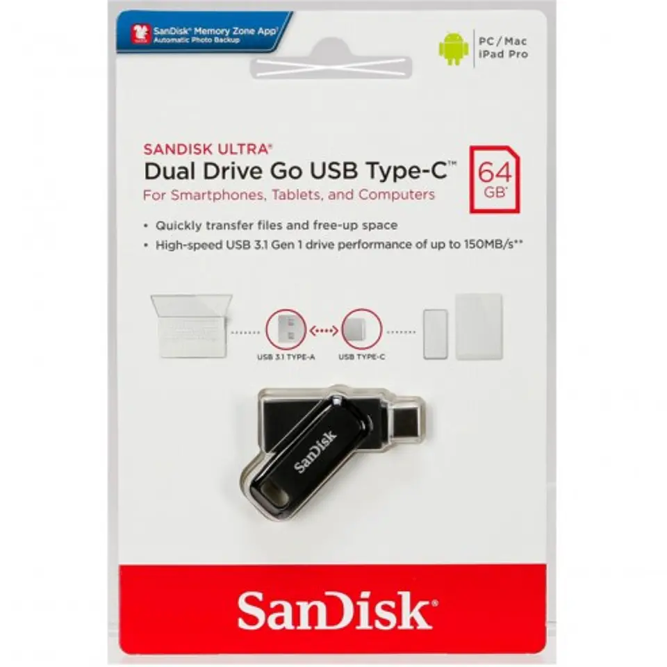 PENDRIVE DUAL SANDISK TIPO C 64 GB 1