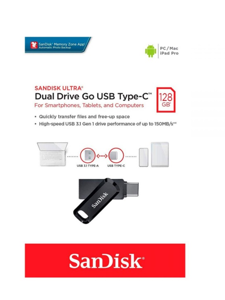 PENDRIVE DUAL SANDISK TIPO C 128 GB 1