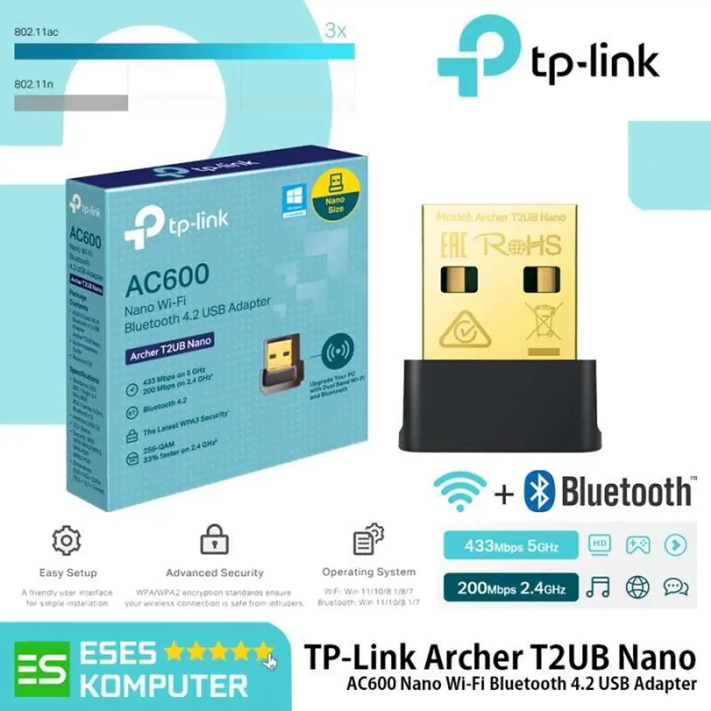 ADAPTADOR WIFI AC600 TP-LINK 1