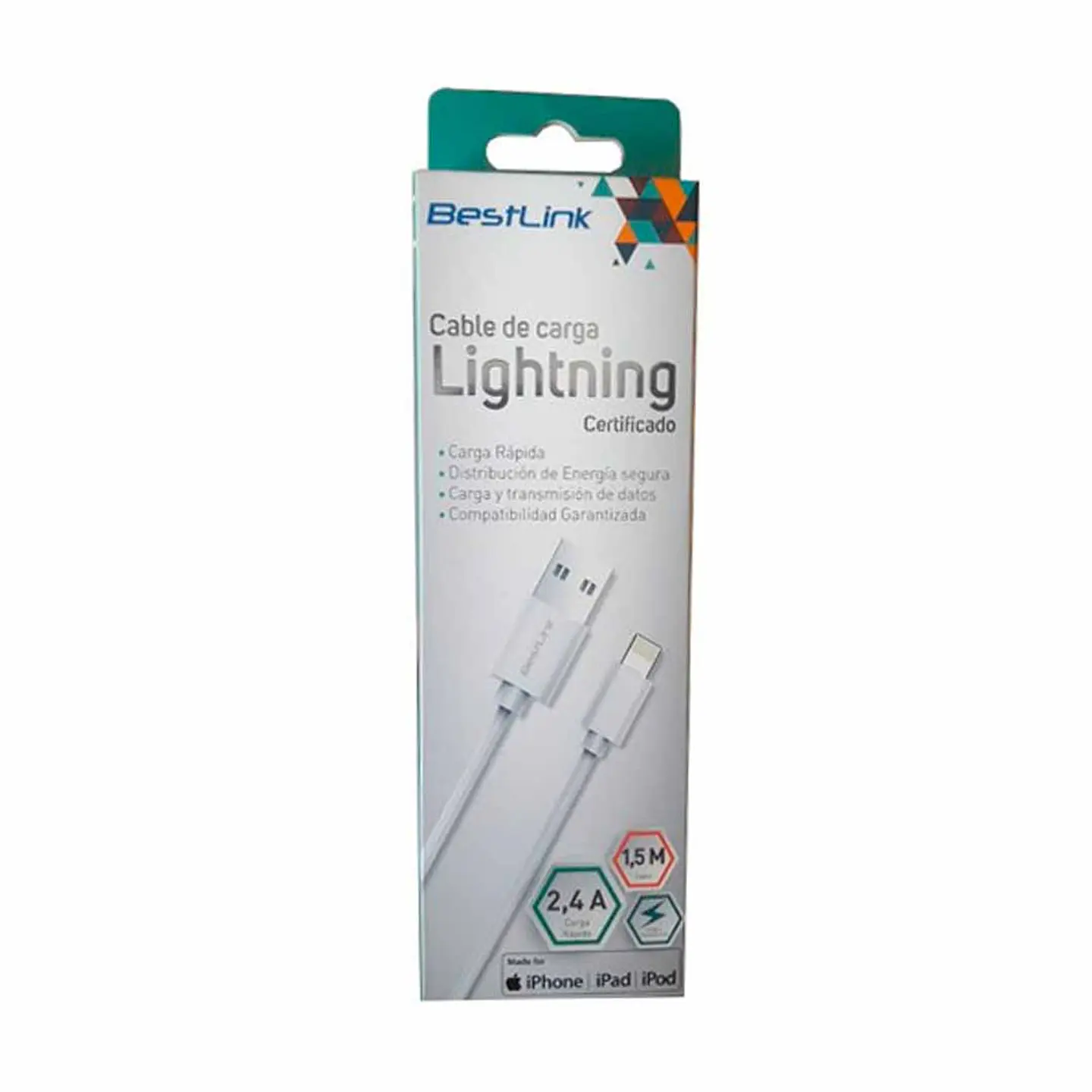 CABLE BESTLINK LIGHTNING CERTIFICADO 1.5 MTS 1