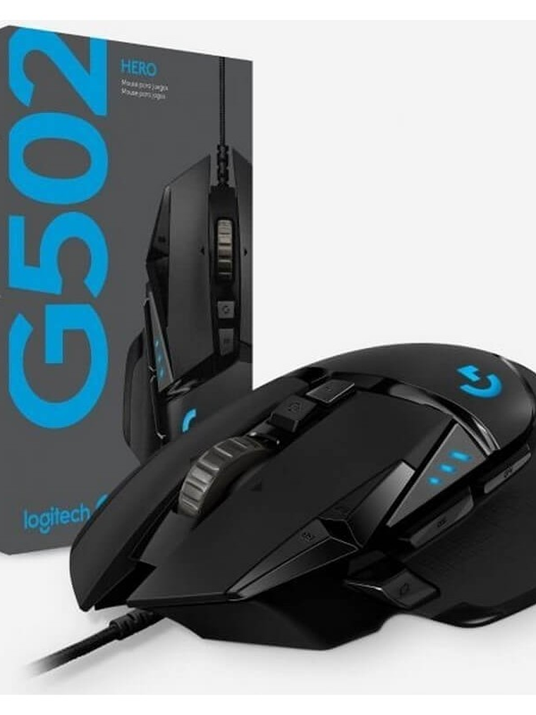 Mouse Gamer Logitech G502 Hero, Gaming Mouse, 16,000 DPI, 11 Botones 3