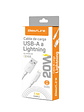 Cable de carga USB-A a Lightning 2.4A PVC 1M - Miniatura 2