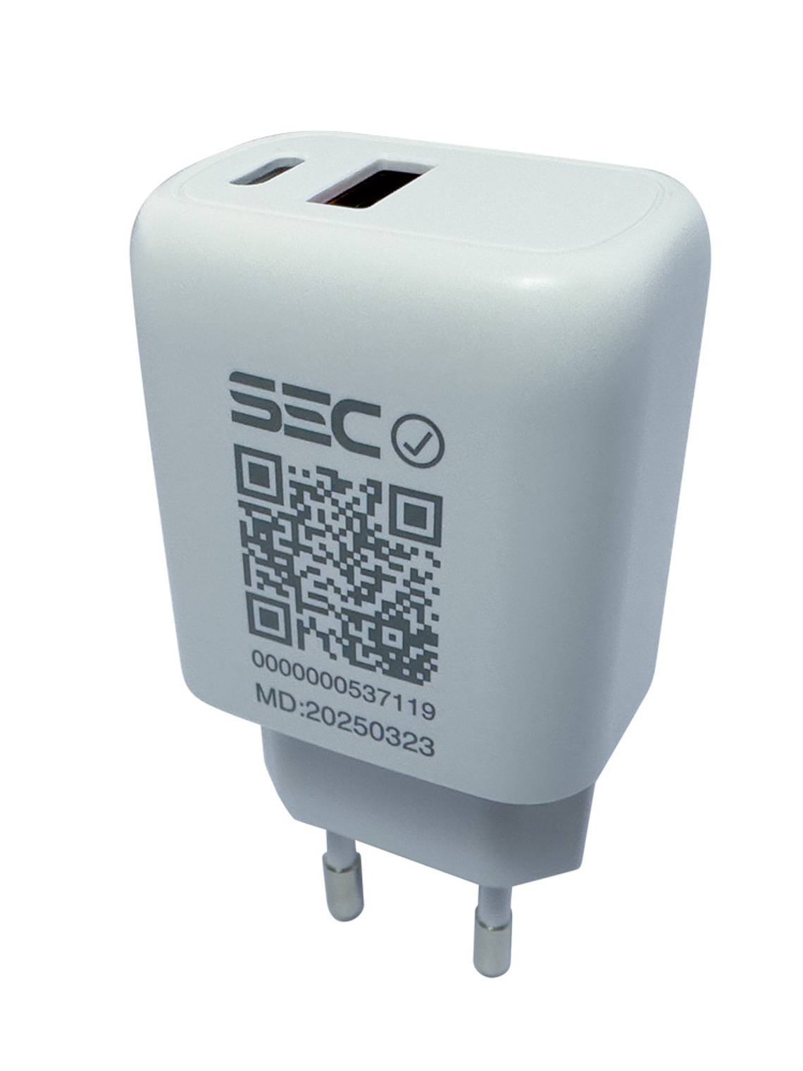 TECMASTER CARGADOR QUICK CHARGE 20W, PUERTOS USB-A Y TIPO-C PD 3.0 1