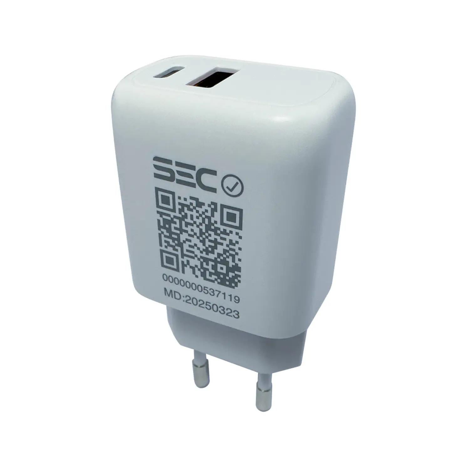 TECMASTER CARGADOR QUICK CHARGE 20W, PUERTOS USB-A Y TIPO-C PD 3.0 1