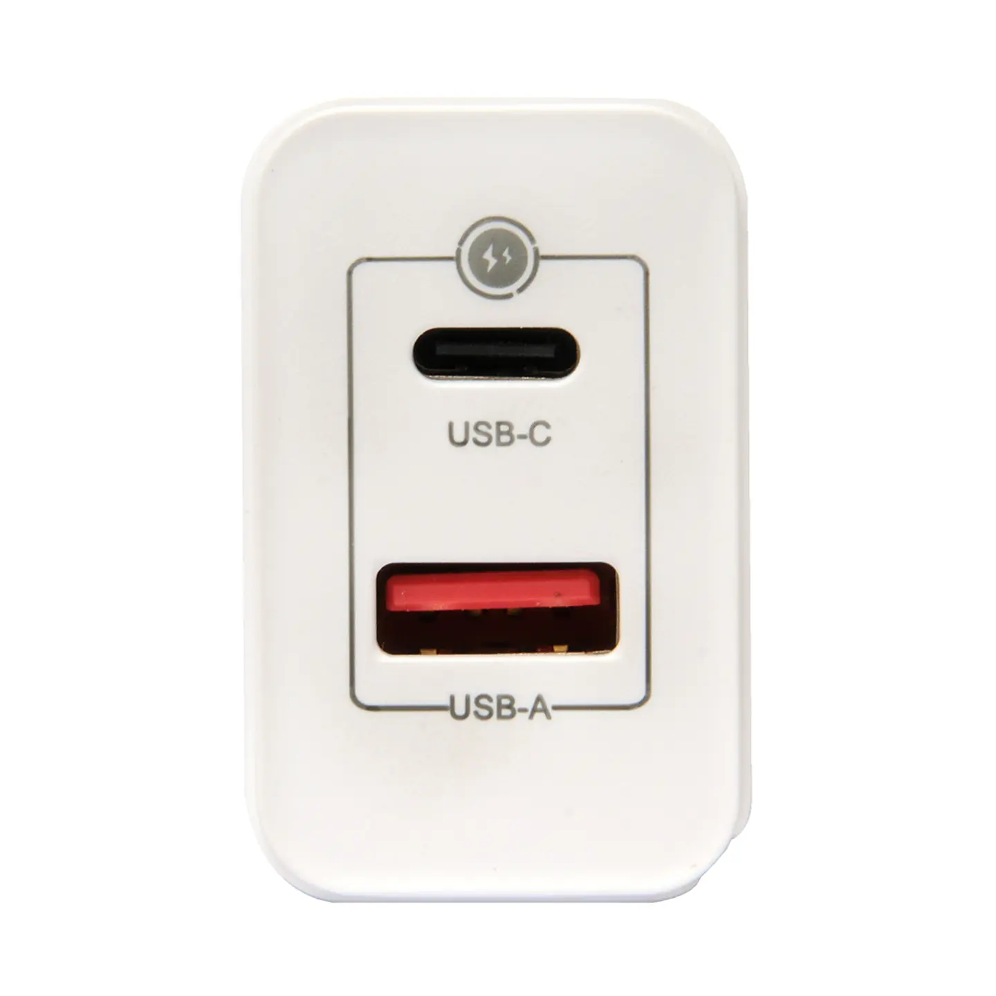 TECMASTER CARGADOR DE PARED, FAST CHARGING 2 PUERTOS, 1PD3.0 + 1QC3.0 – 45W, BLANCO 1