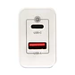 TECMASTER CARGADOR DE PARED, FAST CHARGING 2 PUERTOS, 1PD3.0 + 1QC3.0 – 45W, BLANCO - Miniatura 1