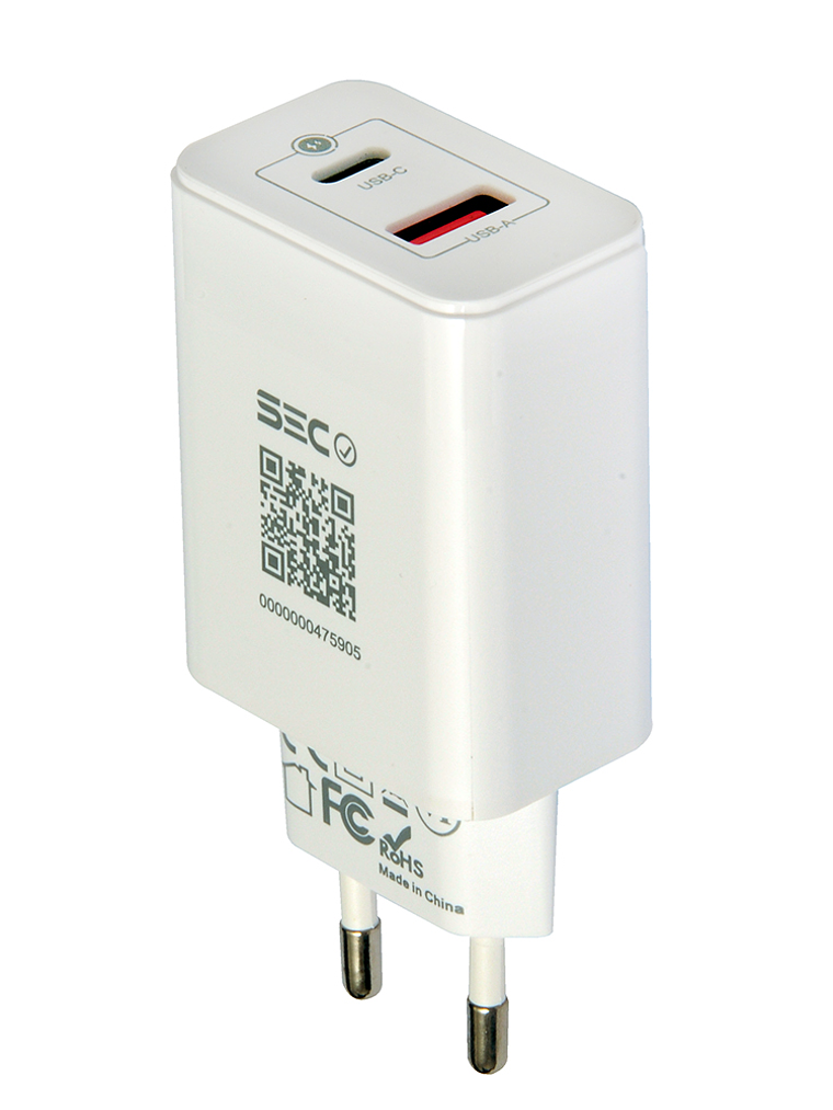 TECMASTER CARGADOR DE PARED, FAST CHARGING 2 PUERTOS, 1PD3.0 + 1QC3.0 – 45W, BLANCO 2