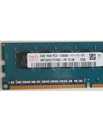 Memoria Ram 2gb / 1600mhz EDIMM PC3-12800E / Ecc Unbuffered / 662608-571