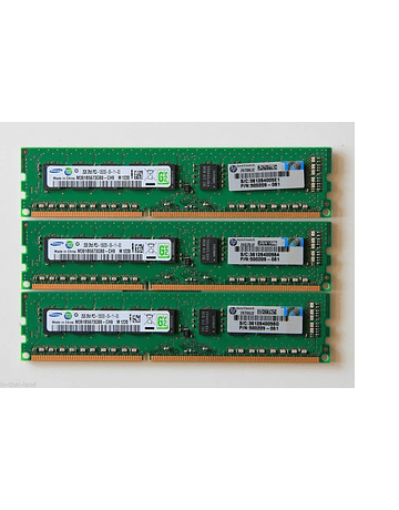 Memoria Ram 2gb / 1333Mhz EDIMM PC3-10600E / Ecc Unbuffered / 500209-061