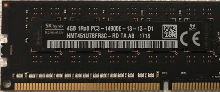 Memoria Ram 4gb / 1866Mhz EDIMM PC3-14900E / Ecc Unbuffered / 733036-581