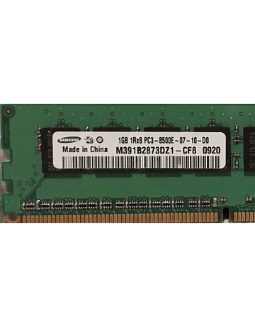 Memoria Ram 1gb / 1066Mhz EDIMM PC3-8500E / Ecc Unbuffered