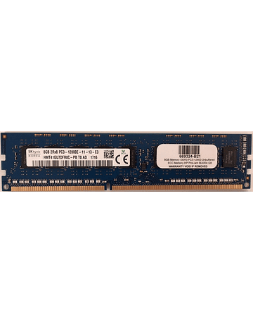 Memoria Ram 8gb / 1600Mhz EDIMM PC3-12800E / Ecc Unbuffered / 669324-B21 684035-001 669239-581 669239-081