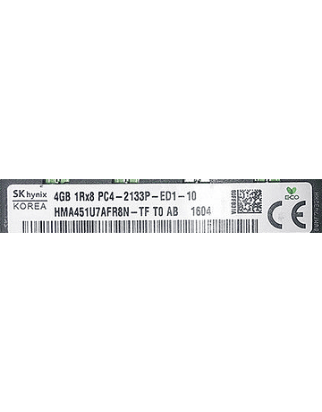 Memoria Ram 4gb / 2133Mhz EDIMM PC4-17000E PC4 - 2133P / Ecc Unbuffered / 819799-001