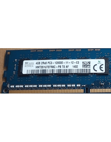 Memoria Ram 4gb / 1600Mhz EDIMM PC3L-12800E / Ecc Unbuffered  / 1.35v / 669238-071 662609-572 662609-571 