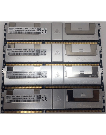 (A Pedido) Memoria Ram 32gb / 1866Mhz LRDIMM PC3-14900L / Ecc Registered - Load Reduced / 712384-081 715275-001 708643-B21