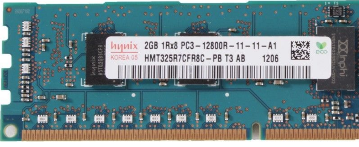 Memoria Ram 2gb / 1600Mhz RDIMM PC3-12800R / Ecc Registered