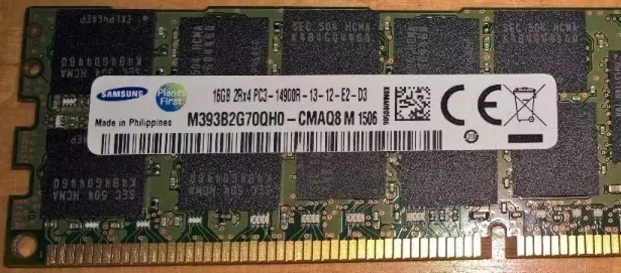 Memoria Ram 16gb / 1866Mhz RDIMM PC3-14900R / Ecc Registe...