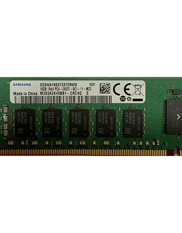 Memoria Ram 16gb / 2400Mhz RDIMM PC4-19200R - 2400T / Ecc Registered / 809082-591