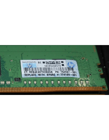 Memoria Ram 4gb / 2133Mhz RDIMM PC4-17000R - 2133P / Ecc Registered / 752367-081 774169-001