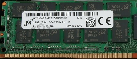 (A Pedido) Memoria Ram 32gb / 2666Mhz RDIMM PC4-21300R - 2666V-R / Ecc Registered / 815100-B21 840758-091