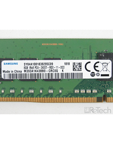 Memoria Ram 8gb / 2400Mhz RDIMM PC4-19200R - 2400T / Ecc Registered / 809080-591 
