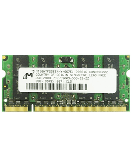 Memoria Ram 2gb / 667Mhz SODIMM PC2-5300S 