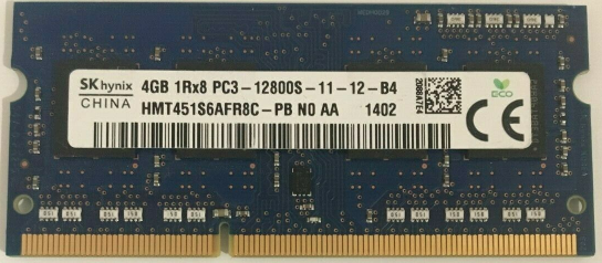 Memoria Ram 4gb / 1600Mhz SODIMM PC3-12800S