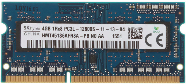 Memoria Ram 4gb / 1600Mhz SODIMM PC3L-12800S / 1.35v 