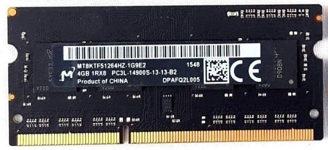 Memoria Ram 4gb / 1866Mhz SODIMM PC3L-14900S / 1.35v 