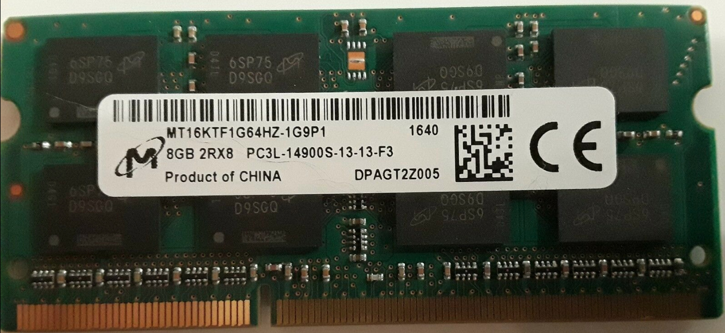 Memoria Ram 8gb / 1866Mhz SODIMM PC3L-14900S / 1.35v 