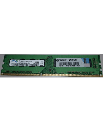 Memoria Ram 4gb / 1333Mhz UDIMM PC3-10600U / 497158-W01