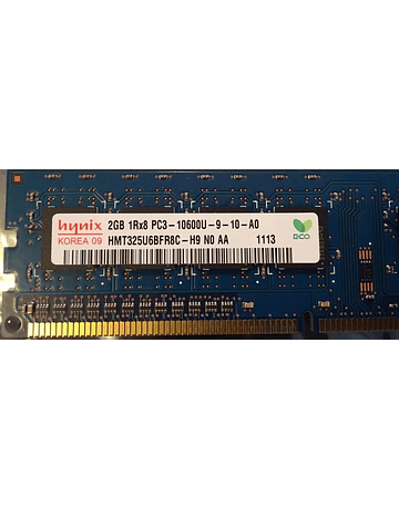 Memoria Ram 2gb / 1333Mhz UDIMM PC3-10600U / 497157-D88