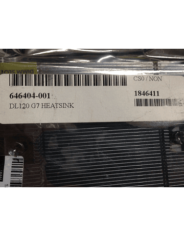 Disipador CPU HP DL120 G7 Heatsink _641817-001 646404-001 637039-001 644753-001