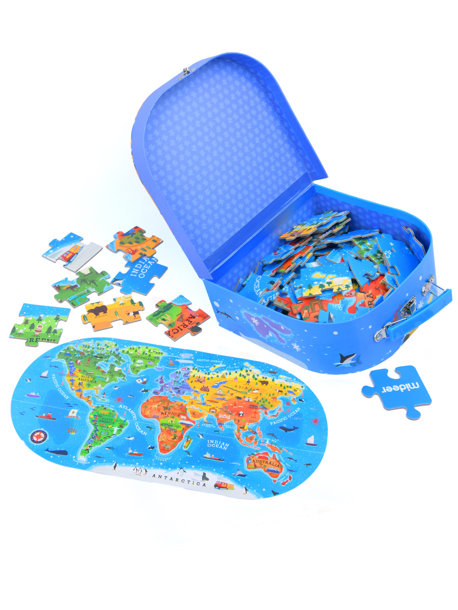 Maleta con puzzle Nuestro Mundo