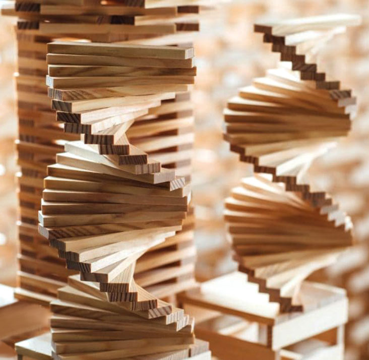 Bloques de madera para construir - 100 piezas