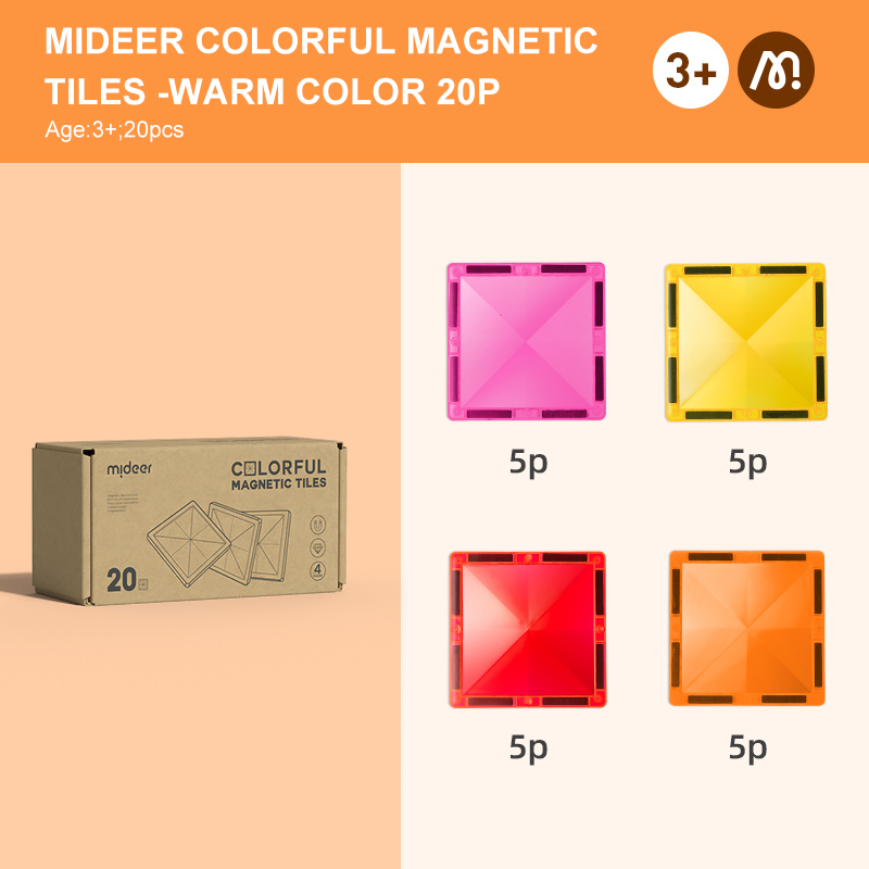 Magnéticos colores cálidos_20 piezas