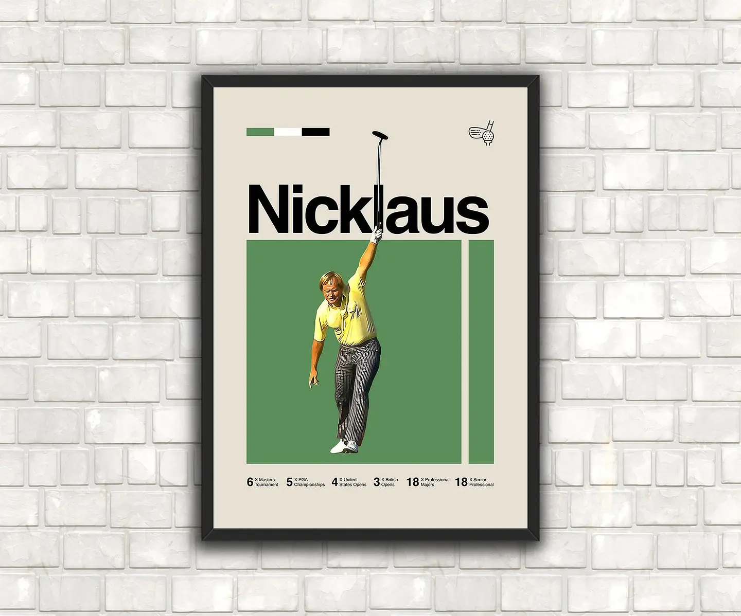 Cuadro Golfista Jack Nicklaus Golf Leyenda decoración 1