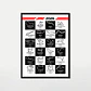 Cuadro calendario 2026 Formula 1 bandera a cuadros - Miniatura 1